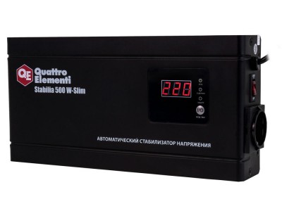 Стабилизатор напряжения QUATTRO ELEMENTI Stabilia 500 W-Slim Настенный